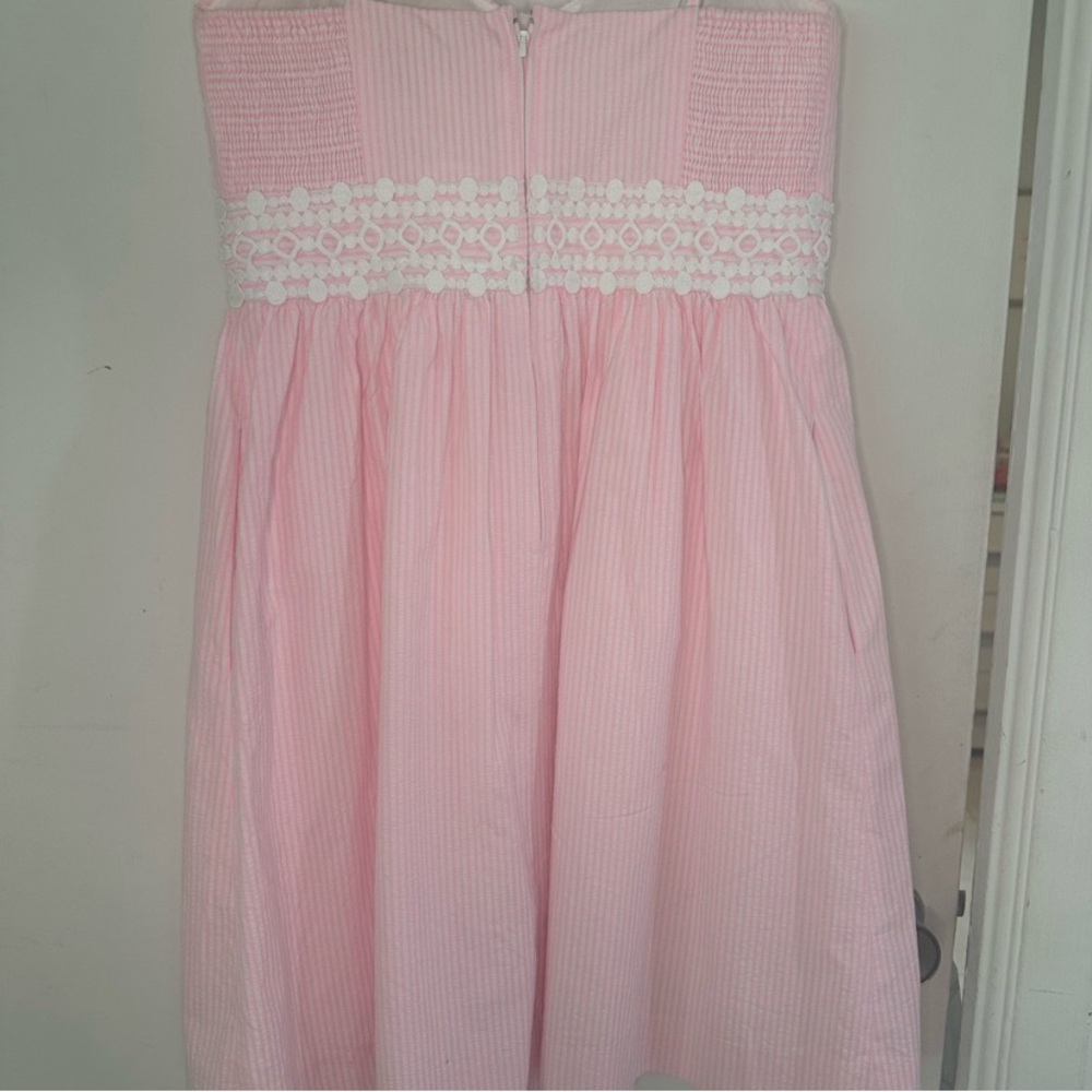 Lilly Pulitzer Pink and White Striped Midi Dress - Picture 4 of 6